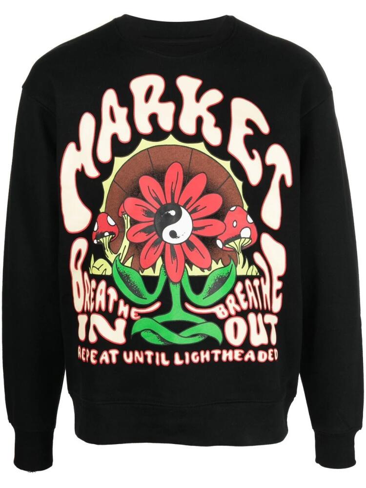 MARKET graphic-print cotton sweatshirt - Black Cover