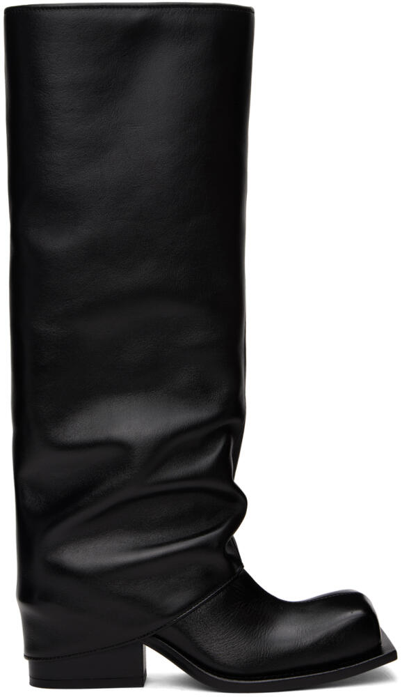 FIDAN NOVRUZOVA Black Havva Chunky Heel Trouser Boots Cover