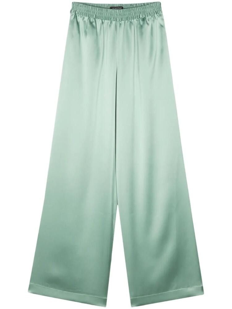 Gianluca Capannolo Antonella satin finish palazzo pants - Green Cover