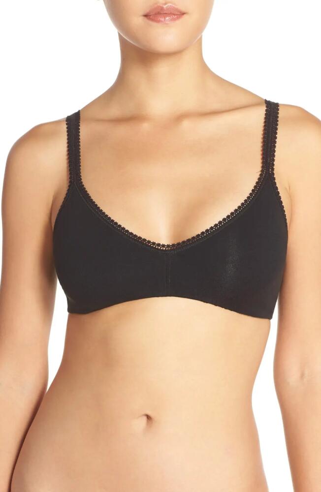 On Gossamer Stretch Cotton Bralette in Black Cover