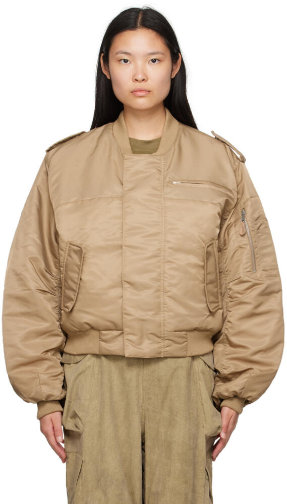 Entire Studios Tan A-2 Bomber Jacket Cover