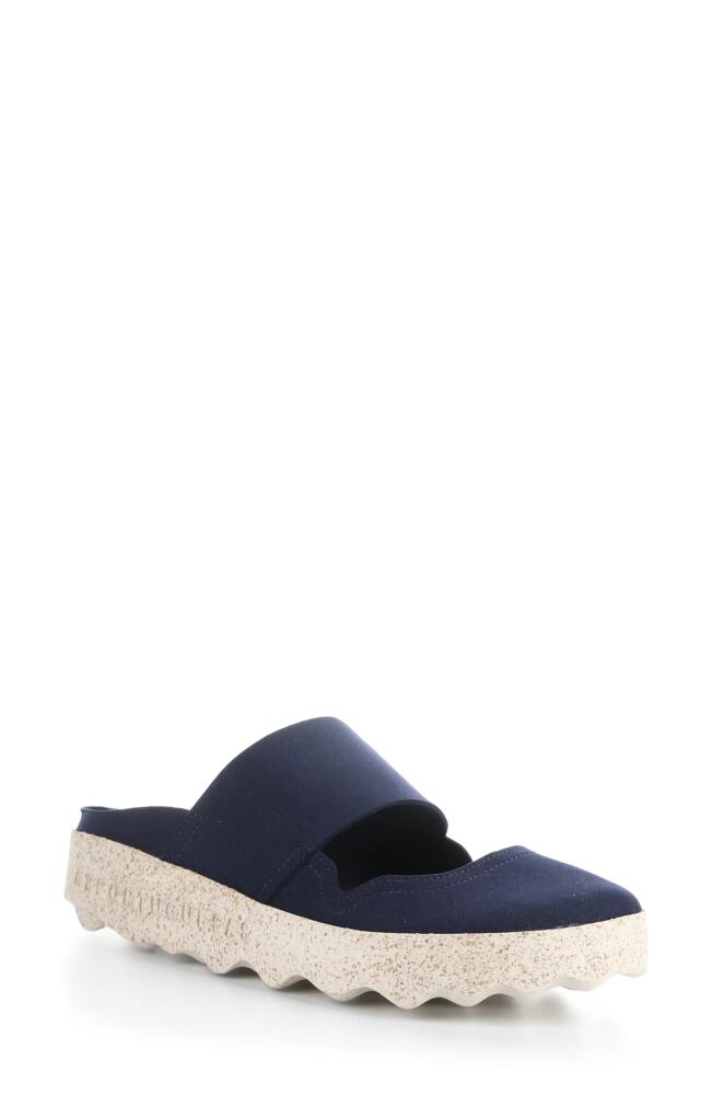 Asportuguesas by Fly London Cana Slide Sandal in Navy Cover