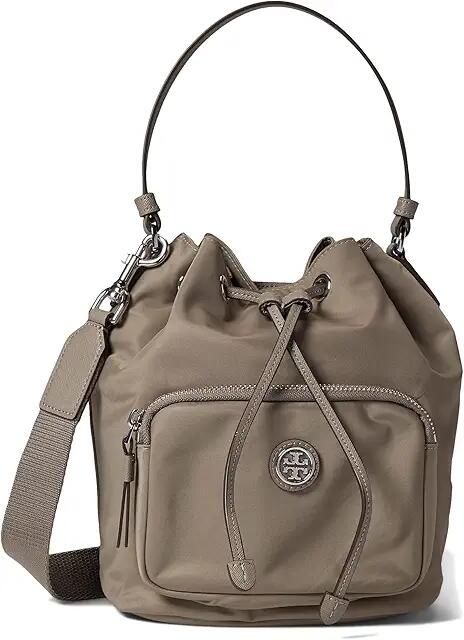 Tory Burch Virginia Bucket Bag (Gray Heron) Handbags Cover