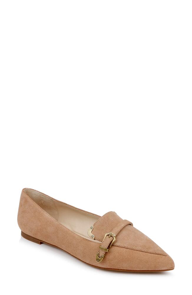 L'AGENCE Brielle Pointed Toe Loafer in Sand Suede Cover