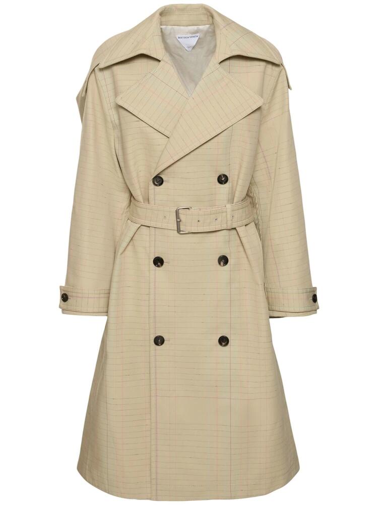 BOTTEGA VENETA Notebook Wool Blend Trench Coat Cover