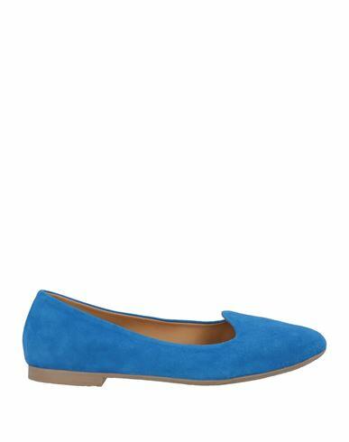 Anna F. Woman Ballet flats Azure Soft Leather Cover