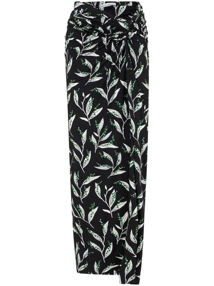 Rabanne graphic-print high-waist maxi skirt - Black Cover