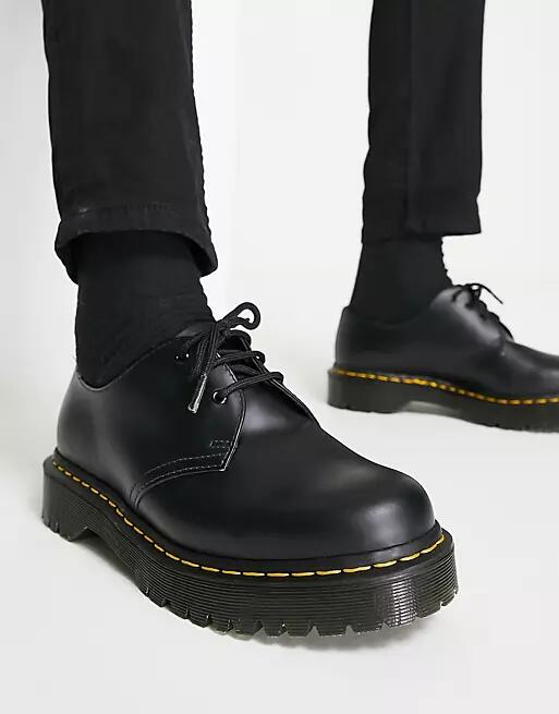 Dr Martens 1461 bex platform 3-eye shoes in black Cover