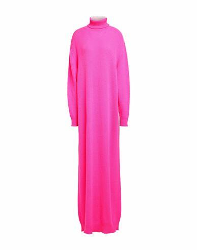 Dsquared2 Woman Maxi dress Fuchsia Wool, Cashmere Cover