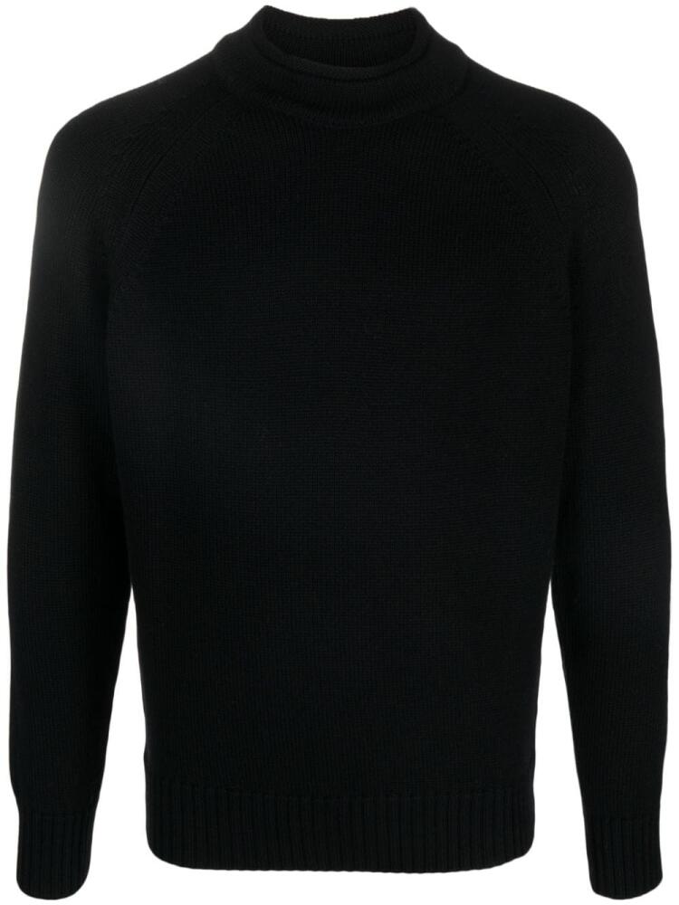 Zanone mock-neck fine-knit jumper - Black Cover