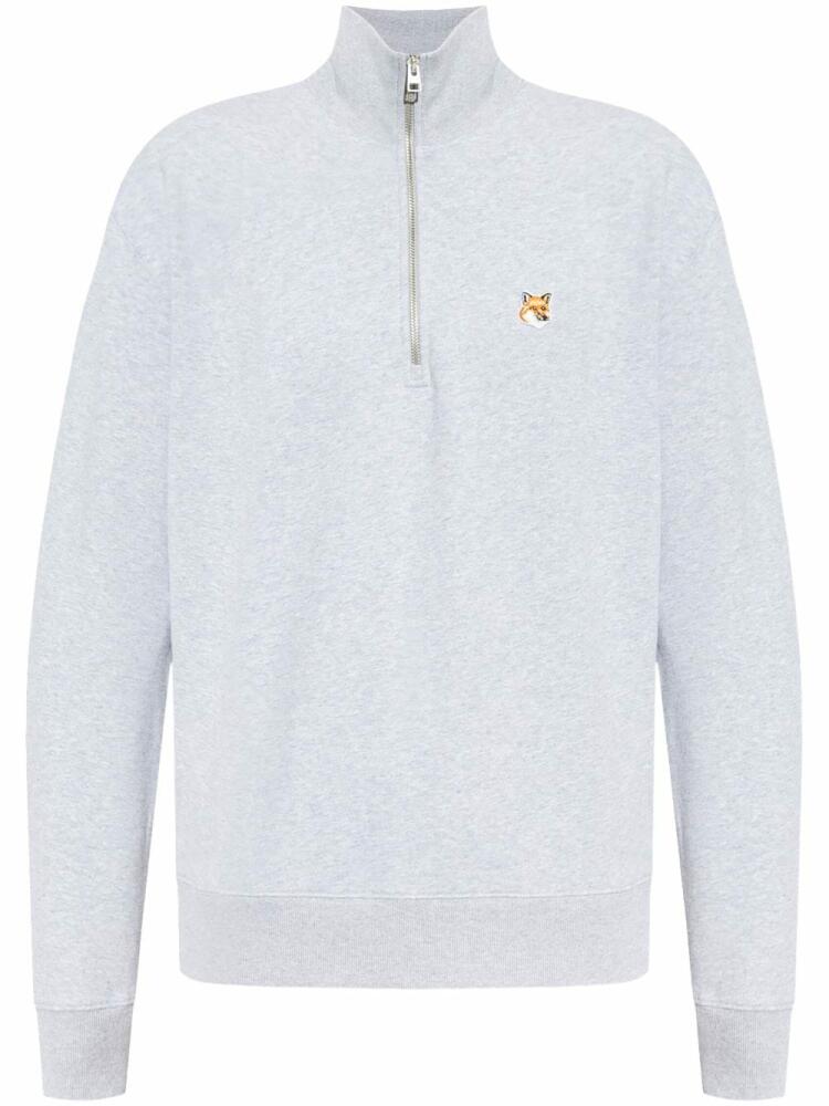 Maison Kitsuné Fox Head-appliqué sweatshirt - Grey Cover