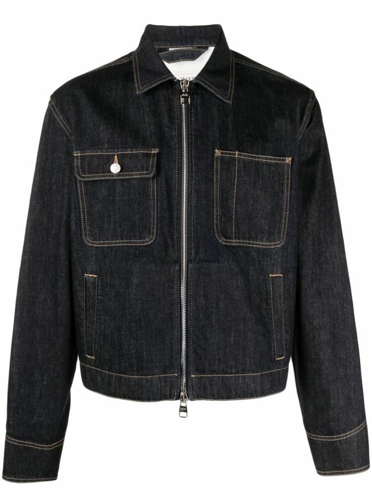 Alexander McQueen zip-up denim jacket - Blue Cover