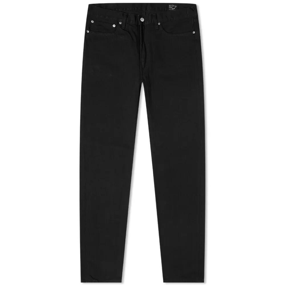 orSlow Men's 107 Ivy Fit Jean in Black Denim Cover