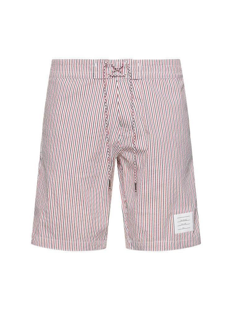 THOM BROWNE Seersucker Swim Shorts Cover