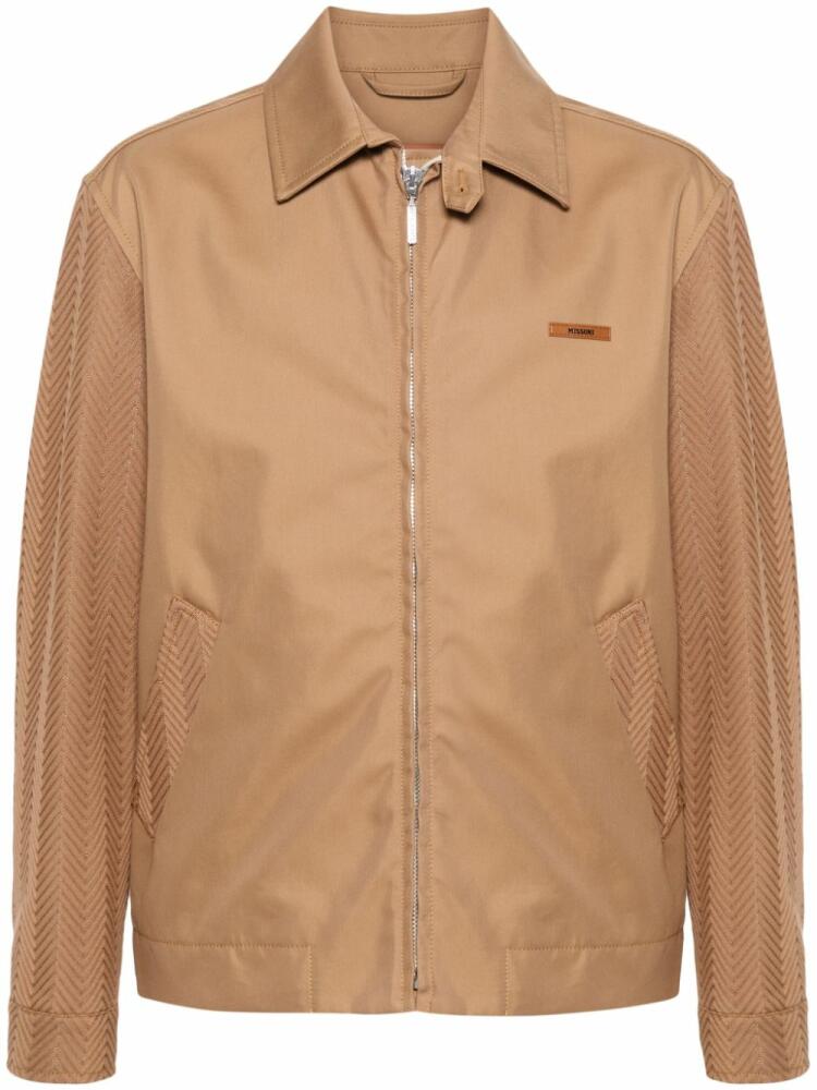 Missoni appliqué-logo bomber jacket - Brown Cover