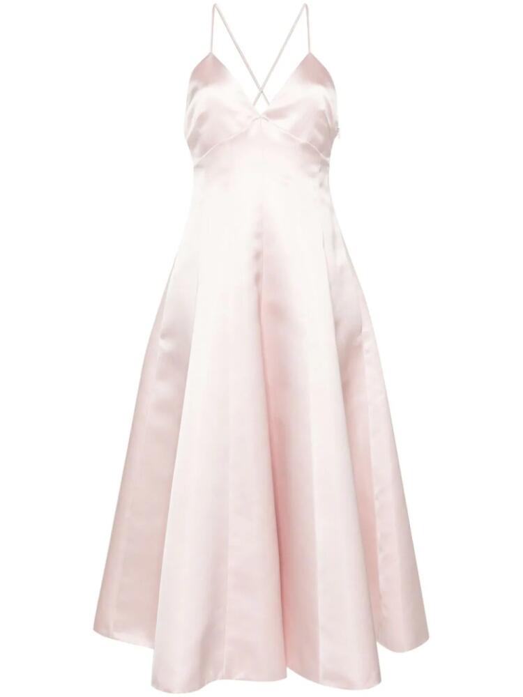 Philosophy Di Lorenzo Serafini V-neck satin midi dress - Pink Cover