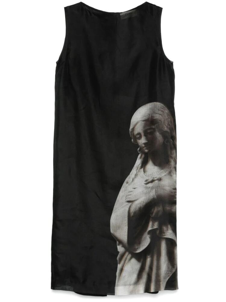 FENDI Roman statue-print midi dress - Black Cover