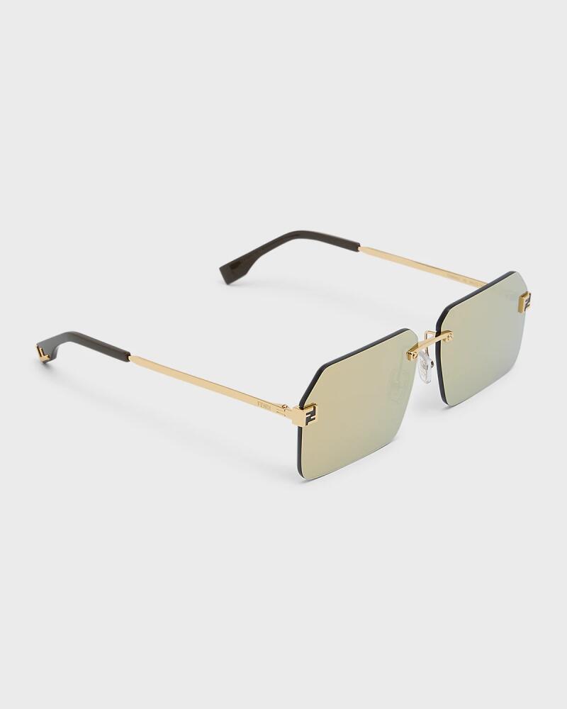 Fendi Men's FF-Monogram Square Sunglasses Cover