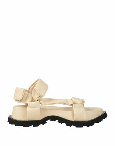 Jil Sander Woman Sandals Beige Leather Cover