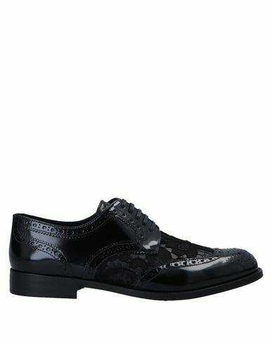 Dolce & gabbana Woman Lace-up shoes Black Calfskin, Lambskin Cover