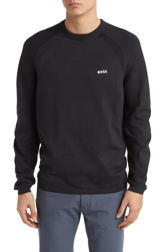 BOSS Perform-X Crewneck Sweater in Dark Blue Cover