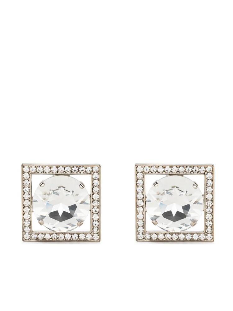 Alessandra Rich crystal-embellished stud earrings - Silver Cover