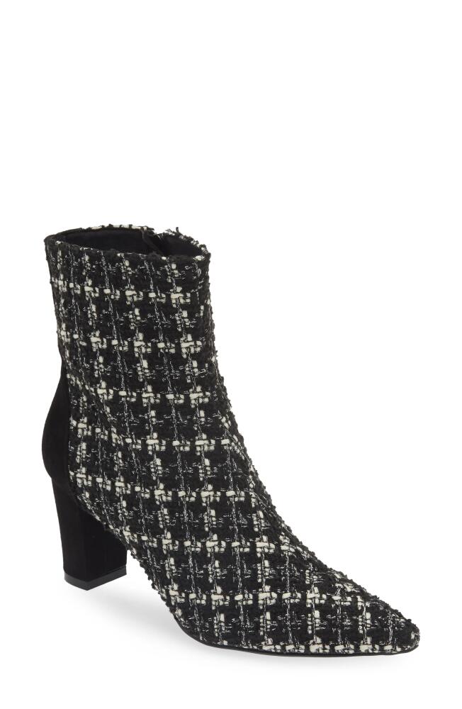 KOKO + PALENKI Tweed Pointed Toe Bootie in Black Tweed Cover