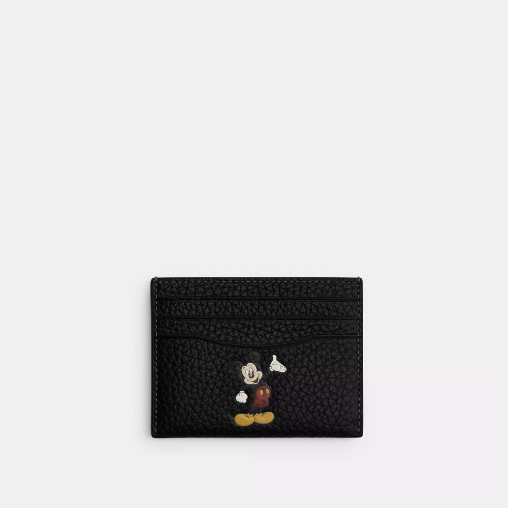 Disney X Coach Card Case In Regenerative Leather With Motif Cover