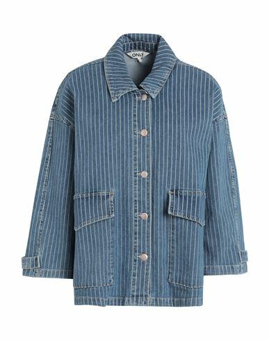 Only Woman Denim outerwear Blue Cotton, Elastane Cover