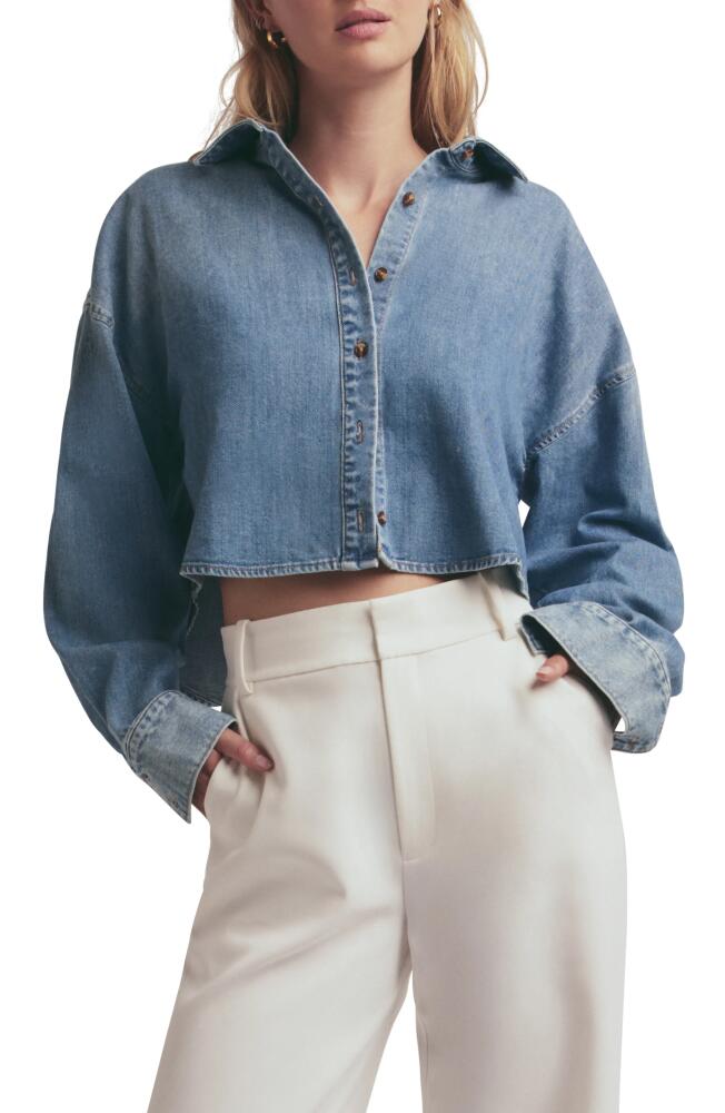 Favorite Daughter The Ex-Boyfriend Denim Crop Shirt in Goa Cover