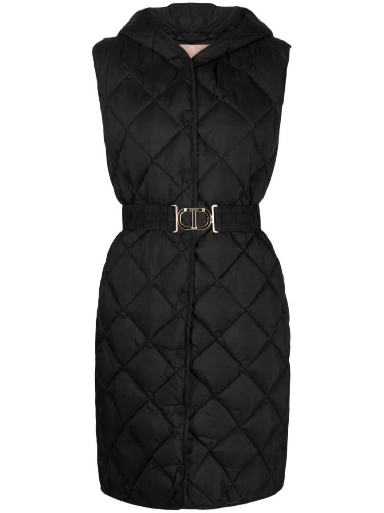 TWINSET hooded padded gilet - Black Cover