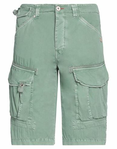 Berna Man Shorts & Bermuda Shorts Military green Cotton Cover