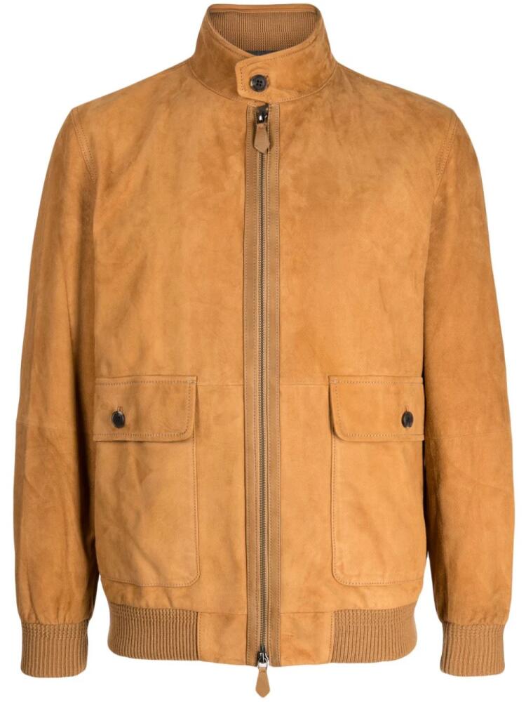 Man On The Boon. zip-up suede jacket - Brown Cover