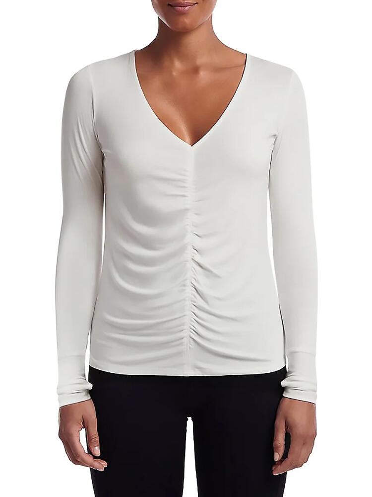 Capsule 121 Women's Stafford Ruched V Neck Top - White Cover