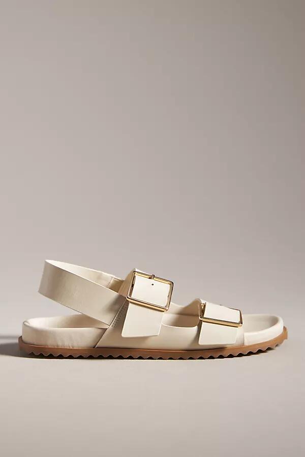 By Anthropologie Square Buckle Slingback Sandals Cover