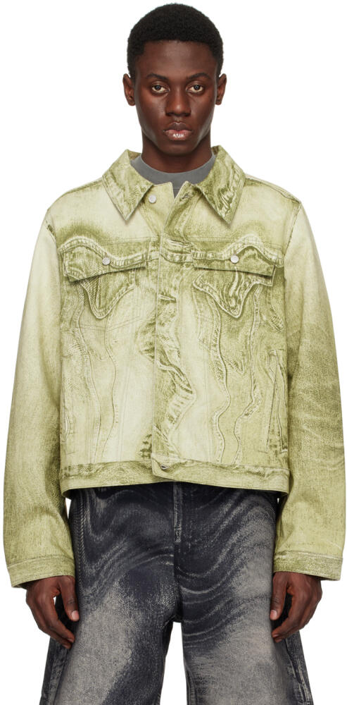 CAMPERLAB Green Trompe-L'œil Denim Jacket Cover