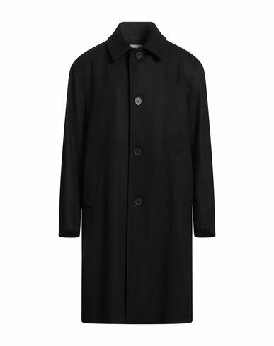 Sandro Man Coat Black Wool, Polyamide, Cashmere Cover