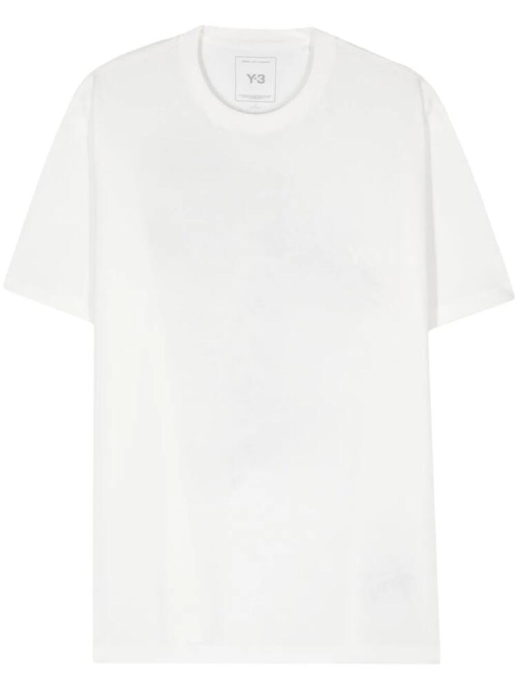 Y-3 logo-print T-shirt - White Cover