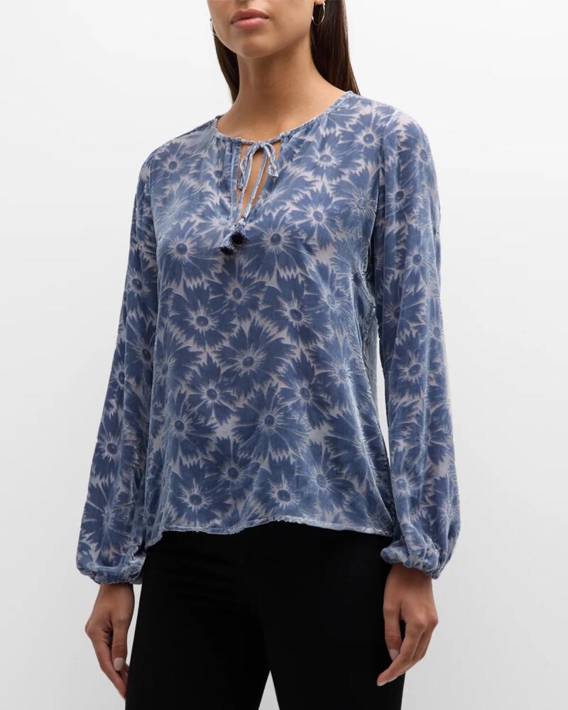 PAIGE Selmah Long-Sleeve Floral Blouse Cover