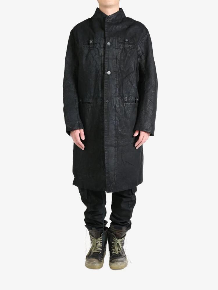 Boris Bidjan Saberi washed denim coat - Black Cover