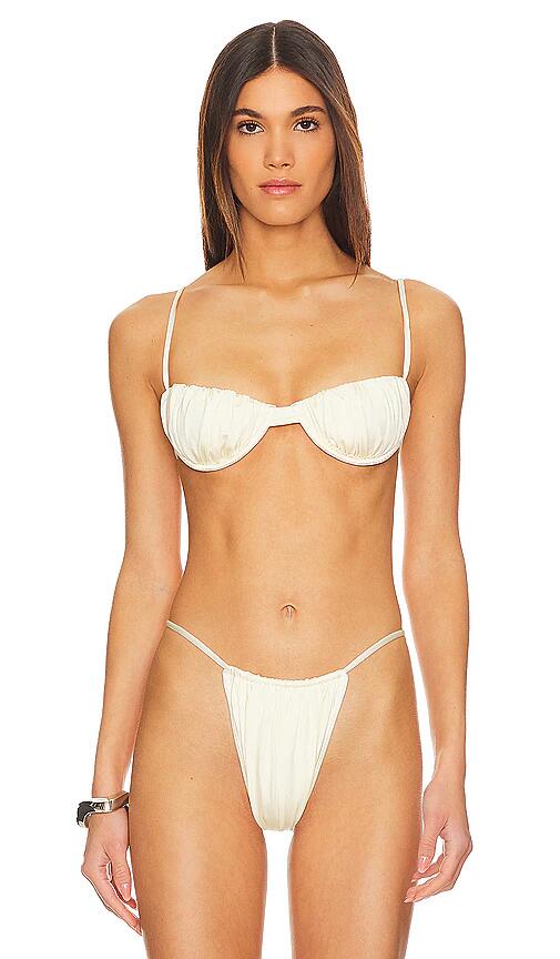 Belle The Label Sakina Bikini Top in Ivory Cover