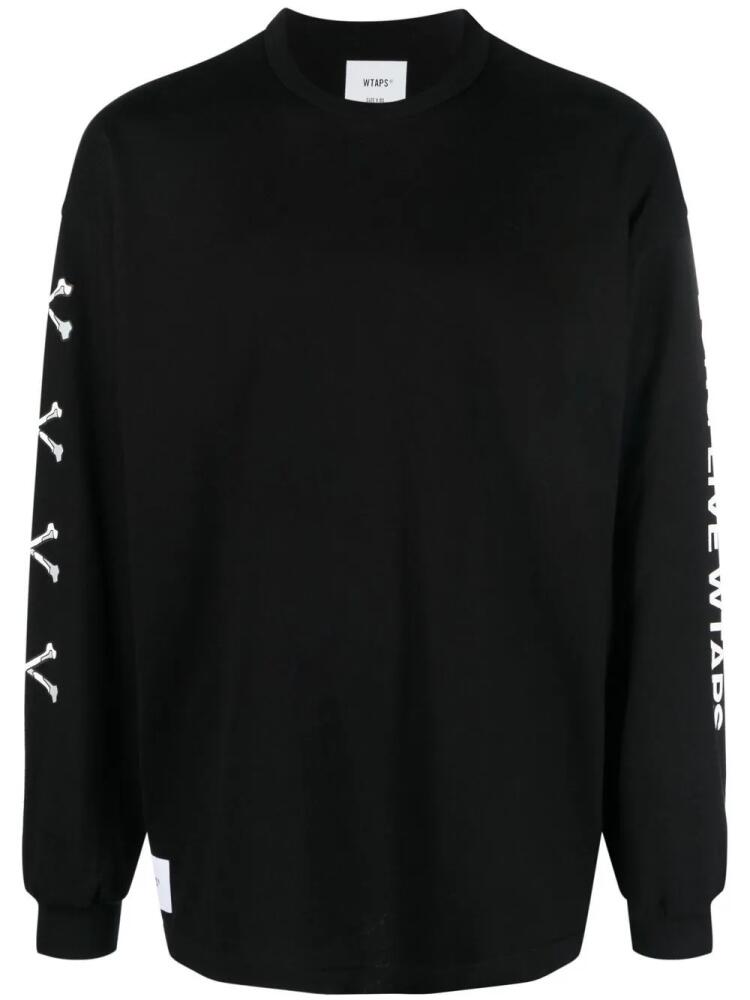 WTAPS graphic sleeve print cotton T-shirt - Black Cover