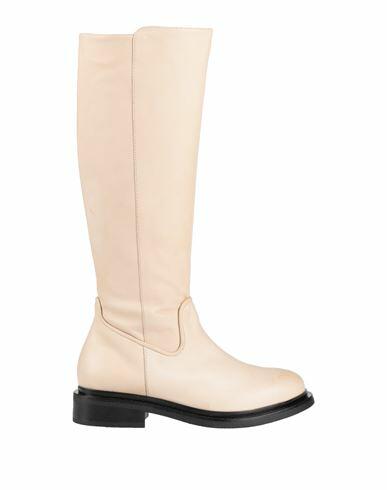 Paola Ferri Woman Boot Cream Soft Leather Cover