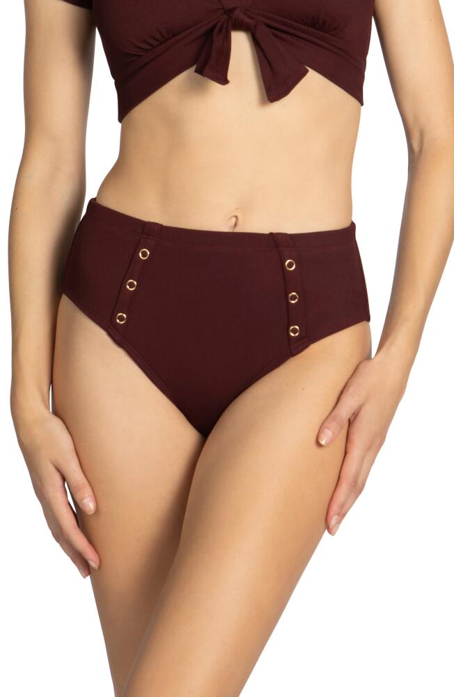 Robin Piccone Amy Side Tab Bikini Bottoms in All Spice Cover