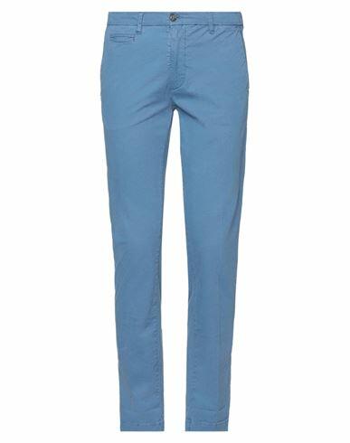 40weft Man Pants Slate blue Cotton, Elastane Cover