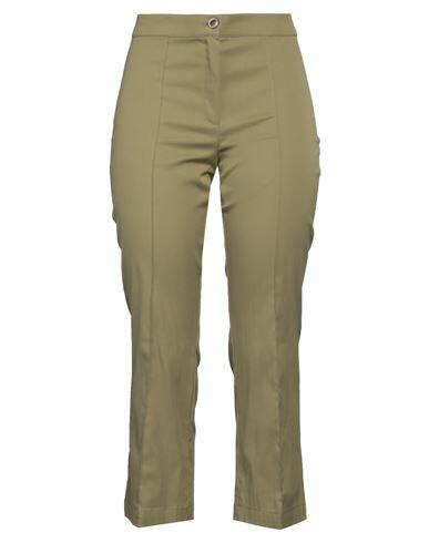 Diana Gallesi Woman Pants Military green Cotton, Polyamide, Elastane Cover