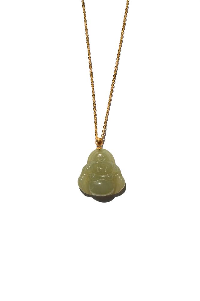 seree Buddha Green jade buddha pendant necklace in Light Green Cover