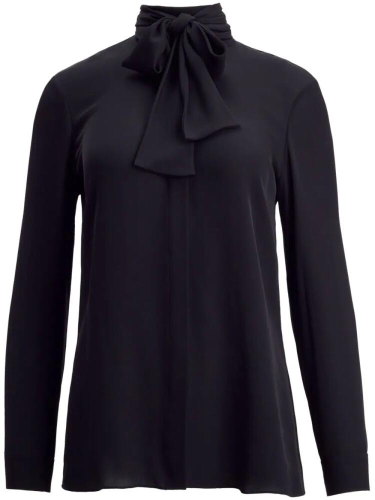 KHAITE Tash scarf-detail silk blouse - Black Cover