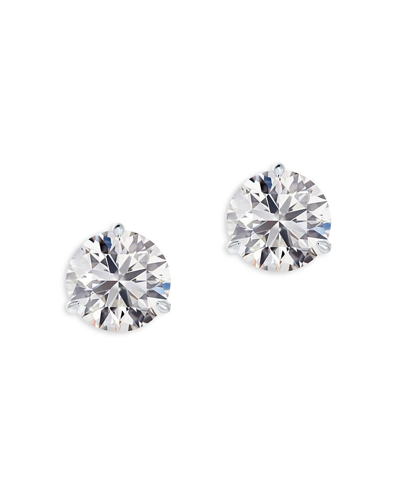 De Beers Forevermark Classic Three Prong Diamond Stud Earring in 18K White Gold, 2.0 ct. t. w. Cover