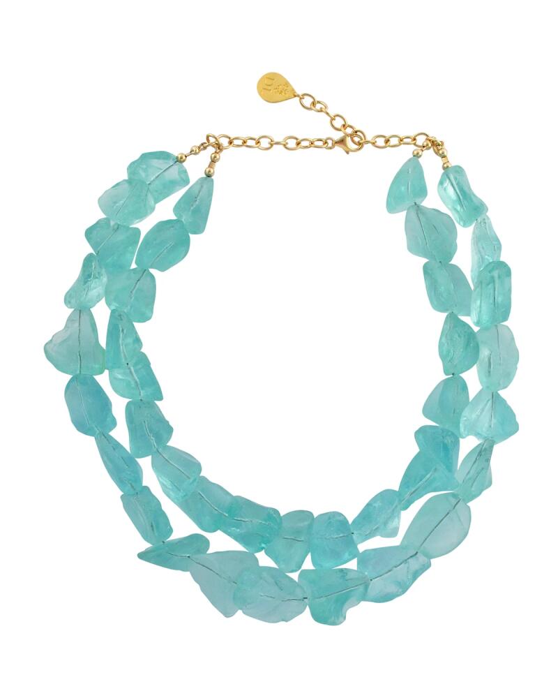 Devon Leigh Double-Strand Raw Quartz Necklace, Blue Cover